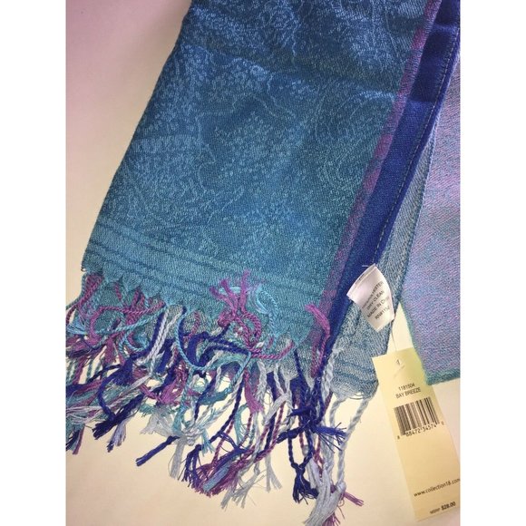 Collection Xiix Scarf Bay Breeze Blue Multi Color - Picture 3 of 8